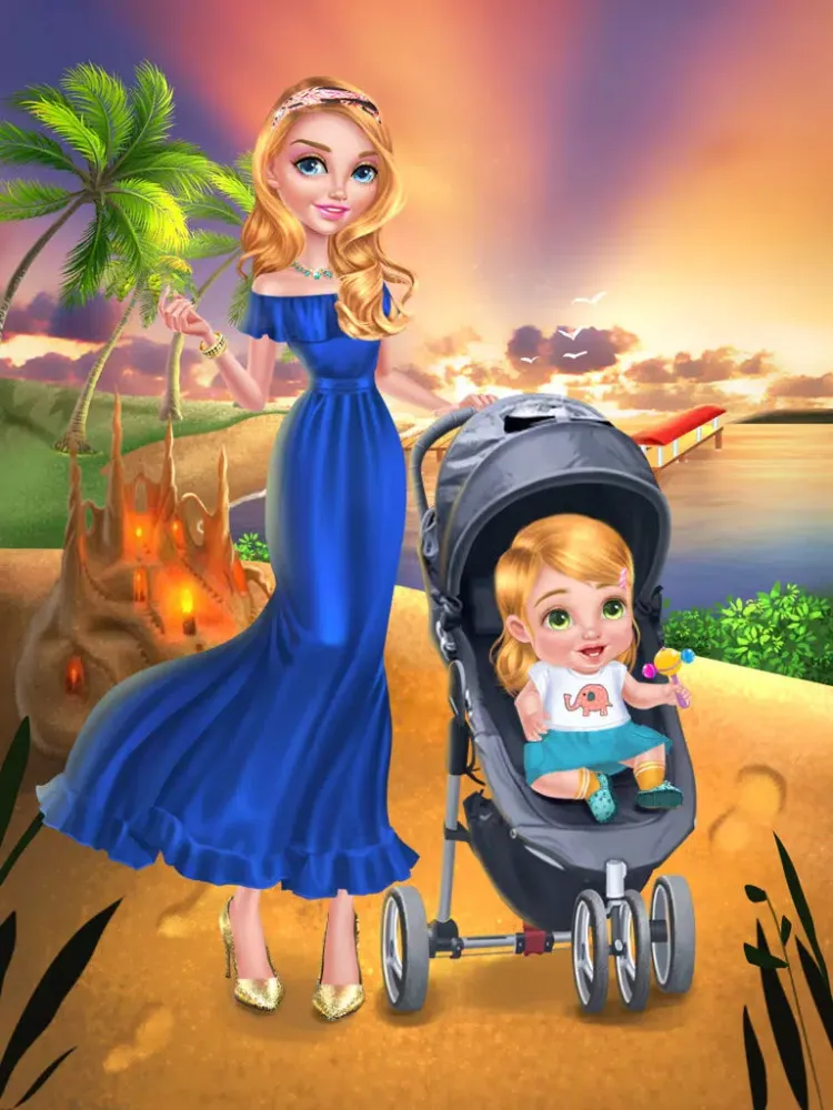 Babysitter & Baby's Beach Day: Paradise Island iPad  Screenshots