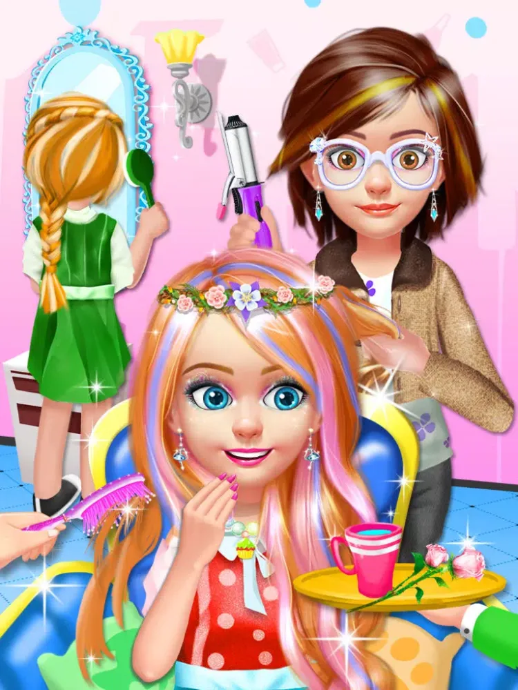 Ảnh chụp màn hình của Kids Hair Salon - Hairstyles Maker & Dress up iPad 