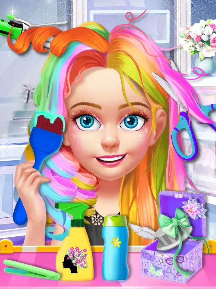 Ảnh chụp màn hình của Kids Hair Salon - Hairstyles Maker & Dress up iPad 