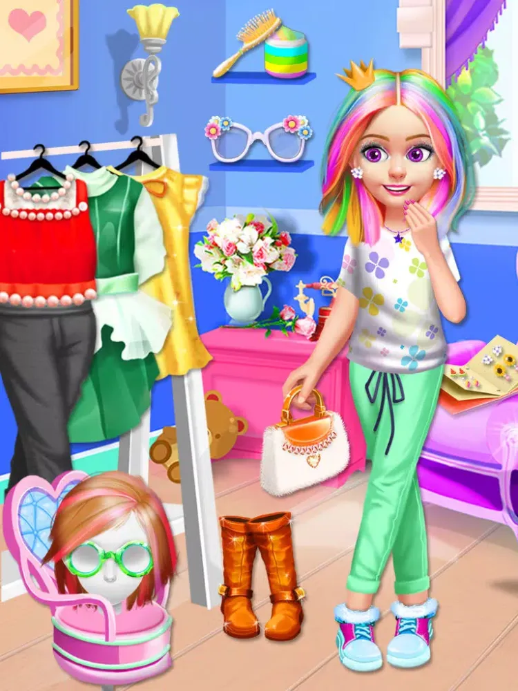 Ảnh chụp màn hình của Kids Hair Salon - Hairstyles Maker & Dress up iPad 
