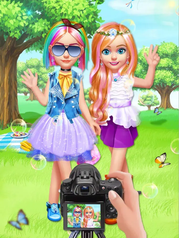 Ảnh chụp màn hình của Kids Hair Salon - Hairstyles Maker & Dress up iPad 