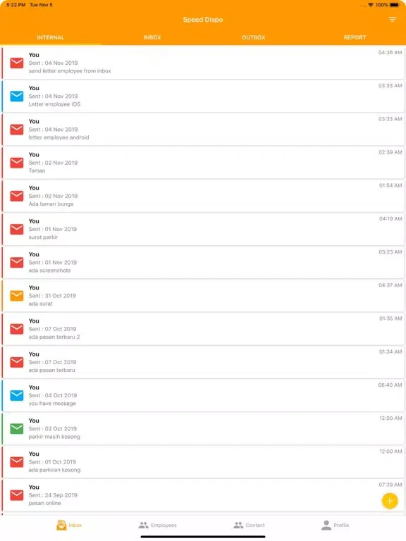 Tangkapan layar SpeedDispo iPad 