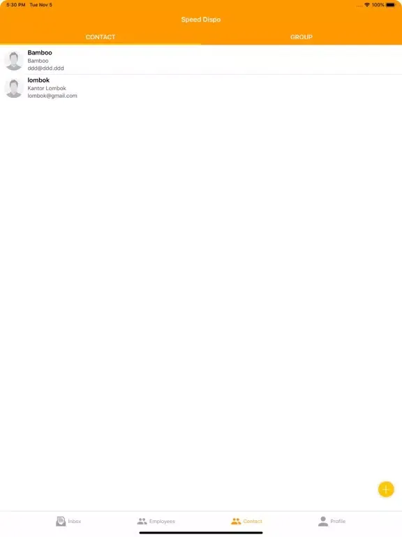 Tangkapan layar SpeedDispo iPad 