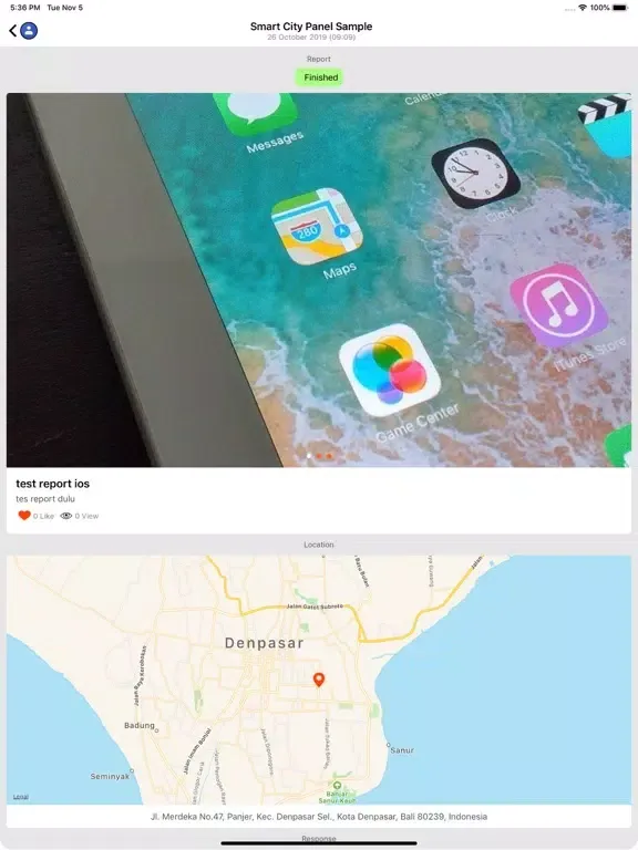 Tangkapan layar SpeedDispo iPad 