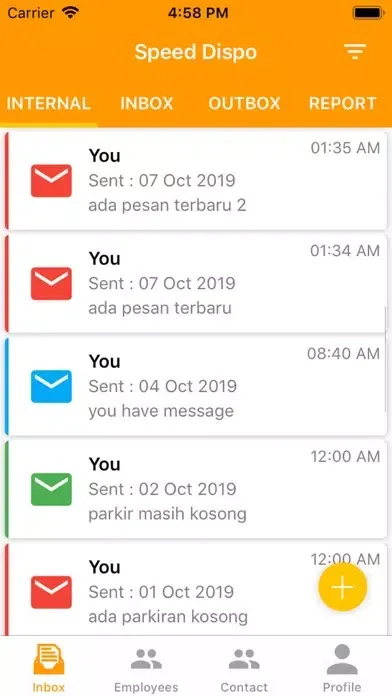 Tangkapan layar SpeedDispo