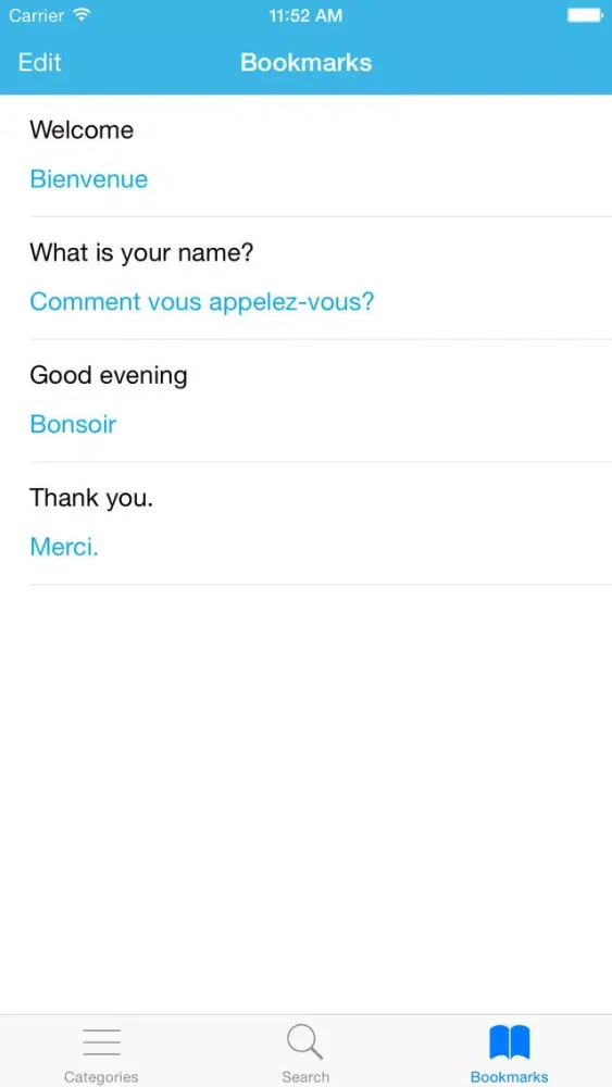Скриншоты French Phrasebook: Conversational French