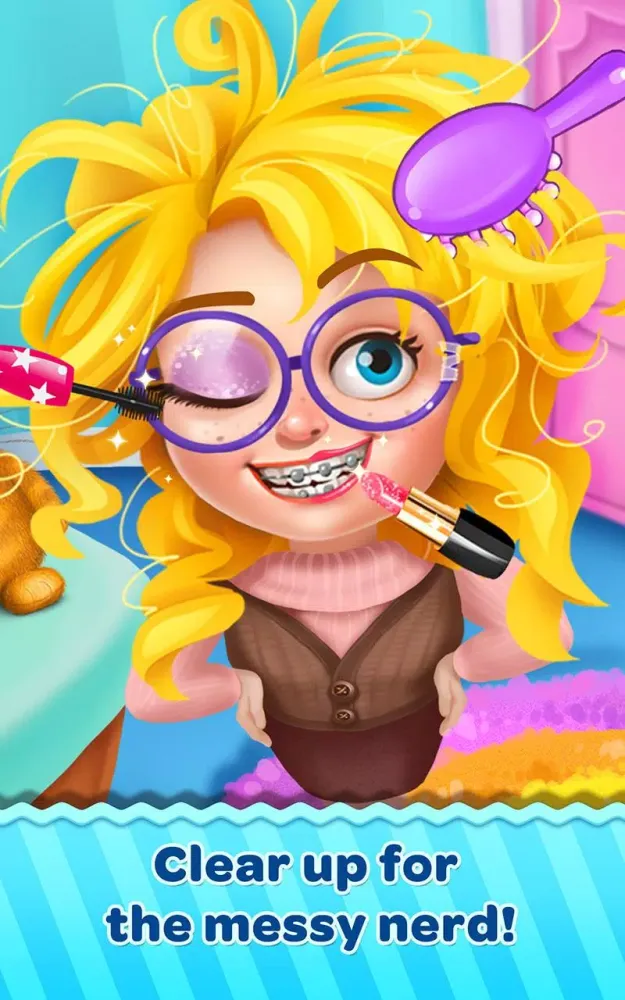 Nerdy Girl Make Up Salon应用截图