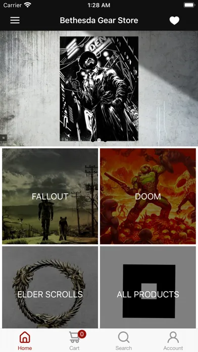 Tangkapan layar Bethesda Gear Store
