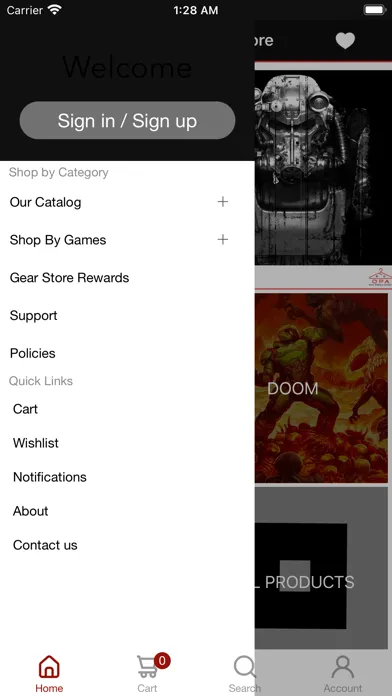 Tangkapan layar Bethesda Gear Store