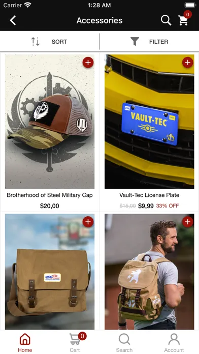 Tangkapan layar Bethesda Gear Store