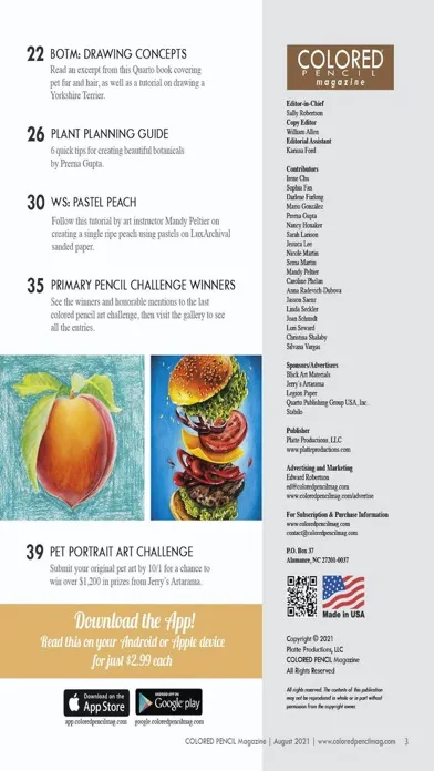 Capturas de tela do COLORED PENCIL Magazine