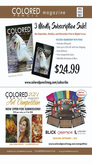 Capturas de tela do COLORED PENCIL Magazine