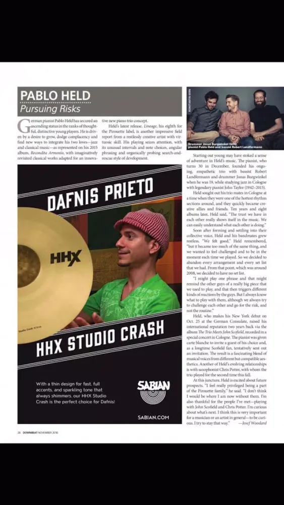 Captures d'écran de DownBeat Magazine