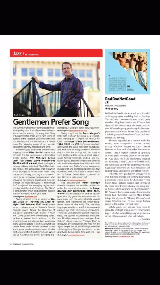 Captures d'écran de DownBeat Magazine