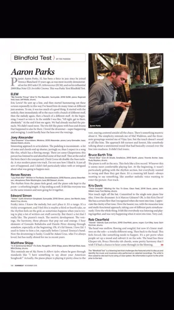Captures d'écran de DownBeat Magazine