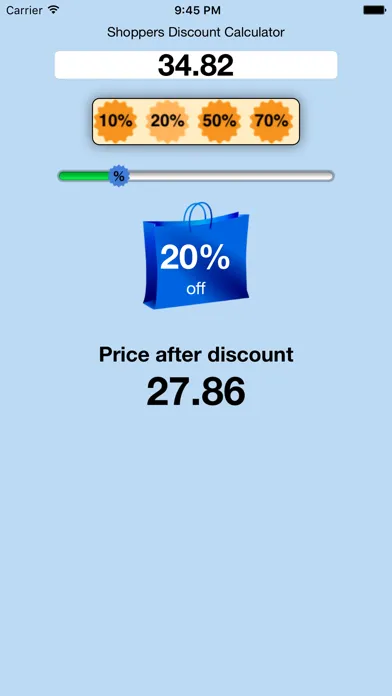 Скриншоты Shoppers Percentage Discount Calculator
