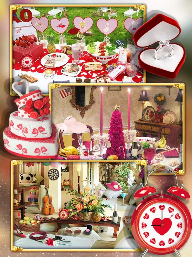تصاویر Hidden Objects - Sweet Valentine Kiss iPad 