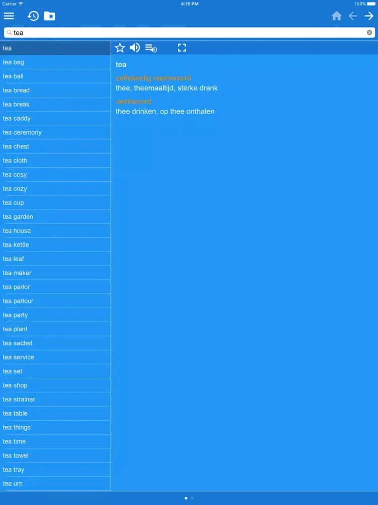 Dutch English dictionary free iPad  Screenshots