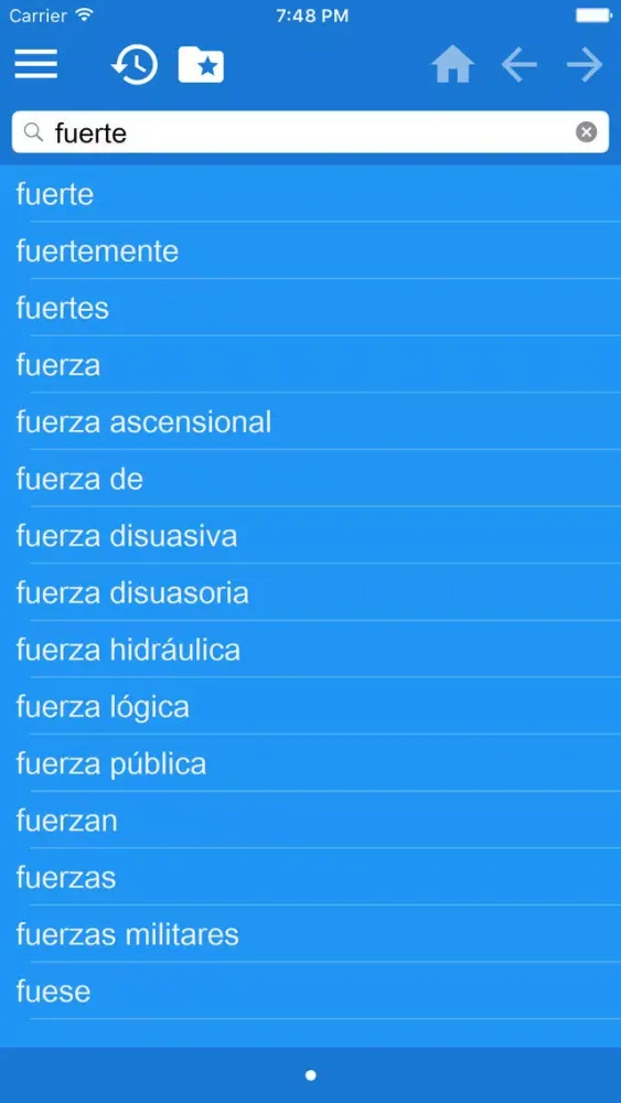 Screenshot di Spanish Portuguese dictionary