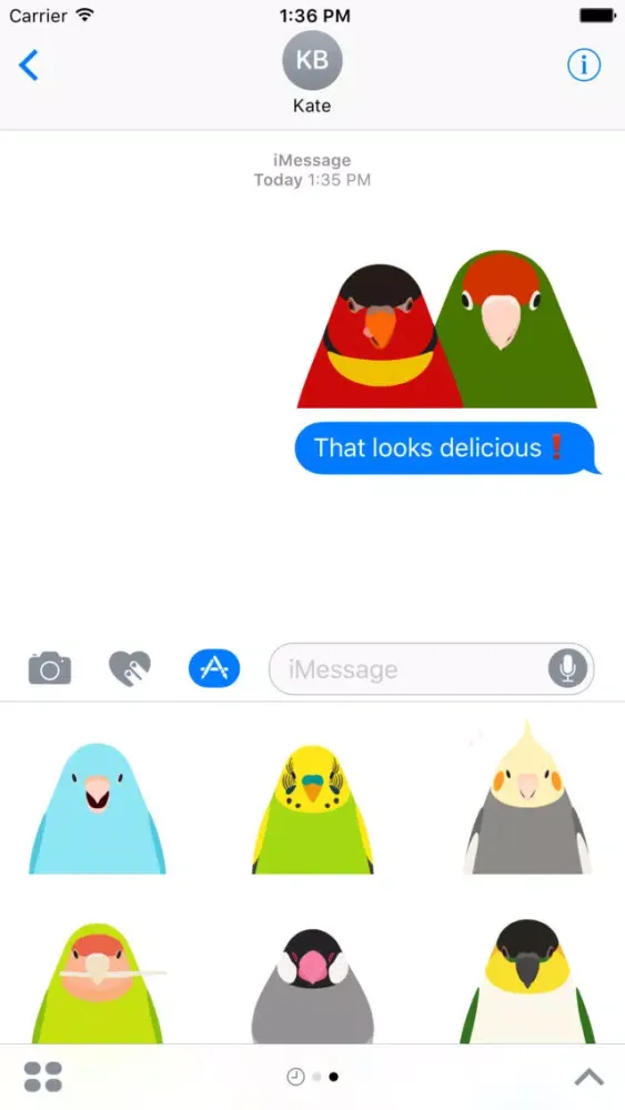 صور Animated Bird Stickers - Tori no iro