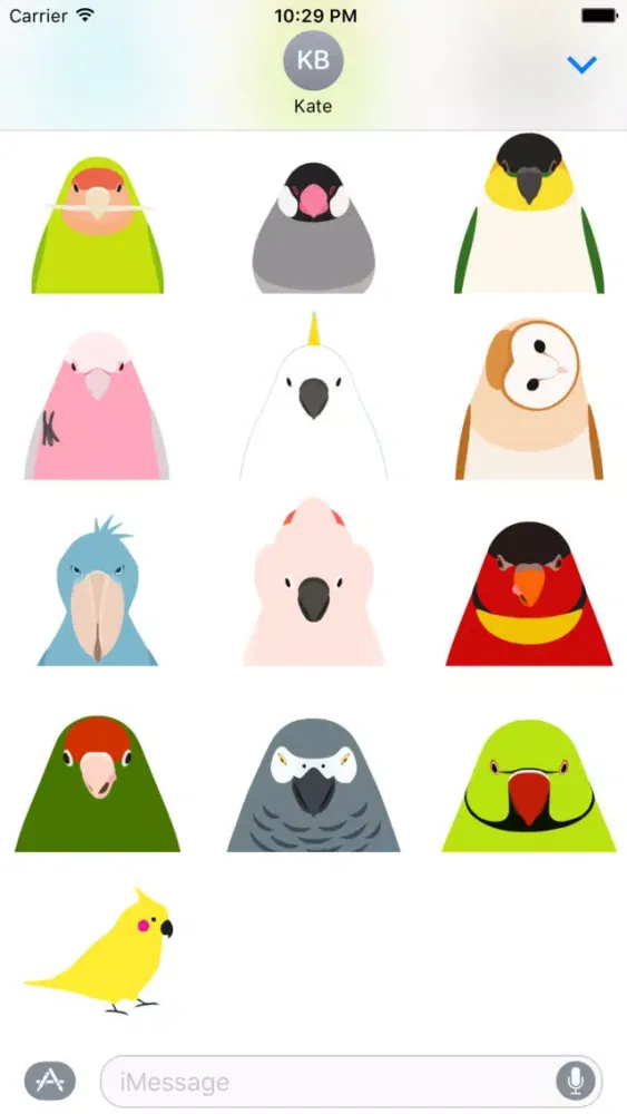 صور Animated Bird Stickers - Tori no iro