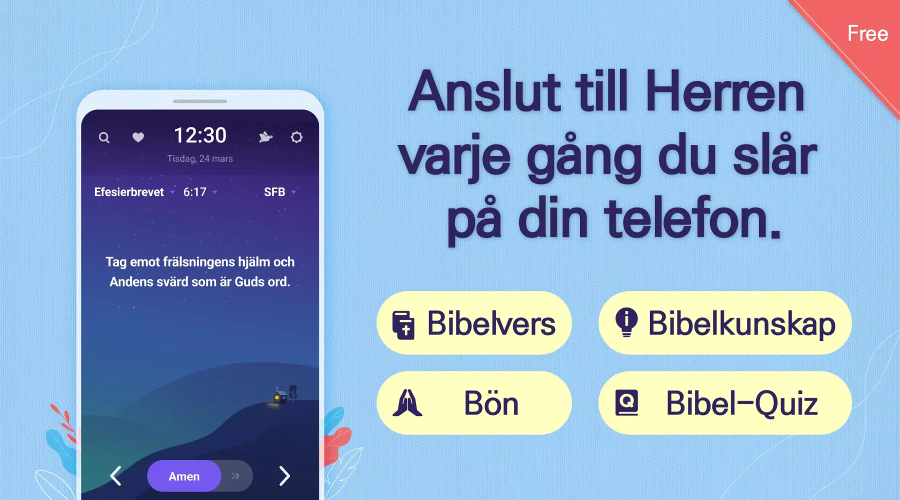 ภาพหน้าจอของ BitBibeln (Låsskärm)