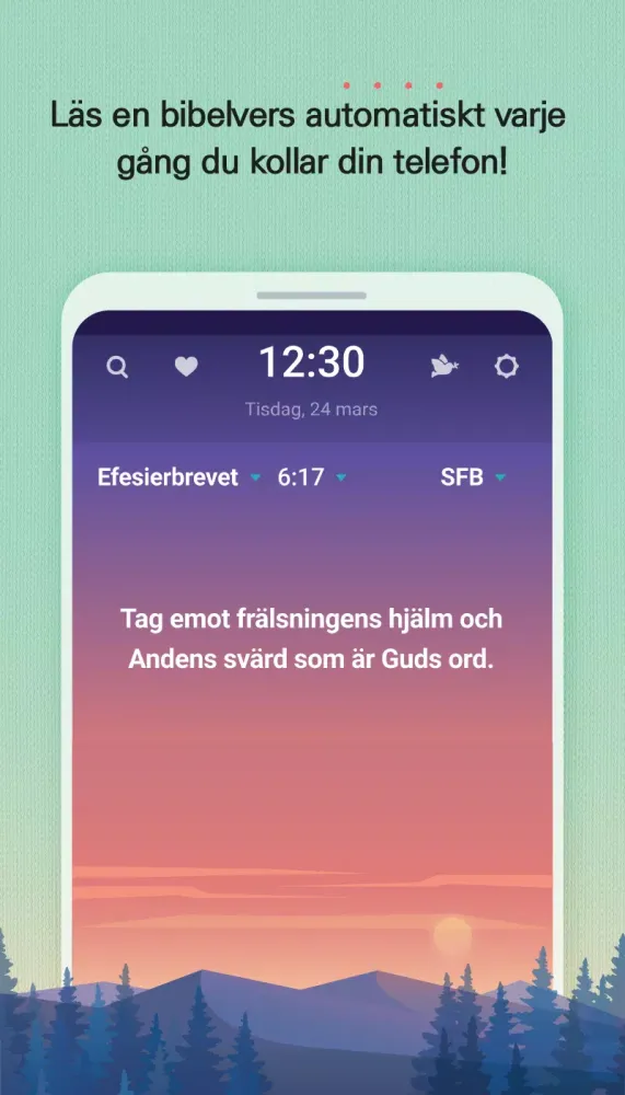 ภาพหน้าจอของ BitBibeln (Låsskärm)