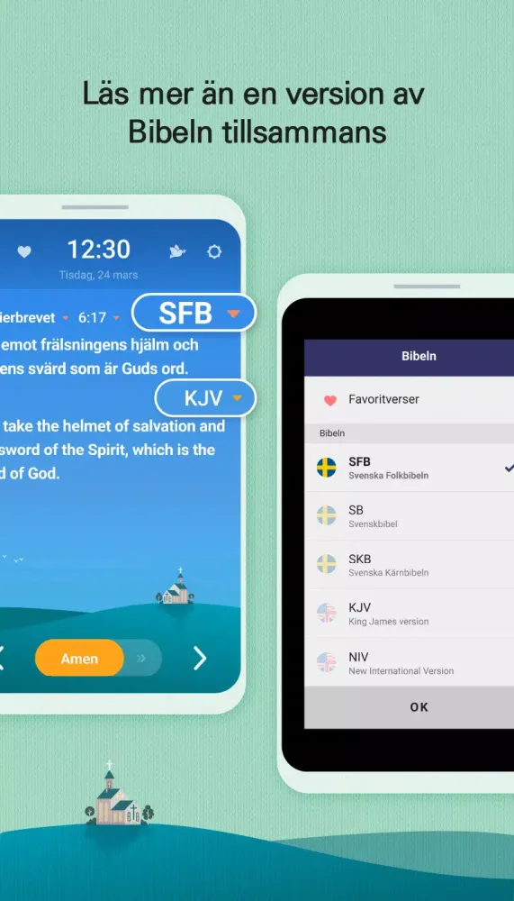 ภาพหน้าจอของ BitBibeln (Låsskärm)