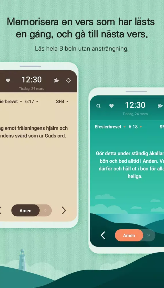 ภาพหน้าจอของ BitBibeln (Låsskärm)