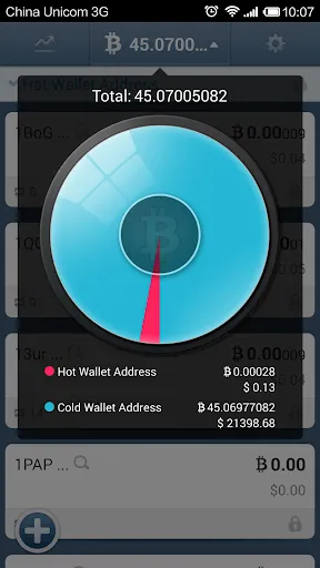 Capturas de tela do Bither - Bitcoin Wallet