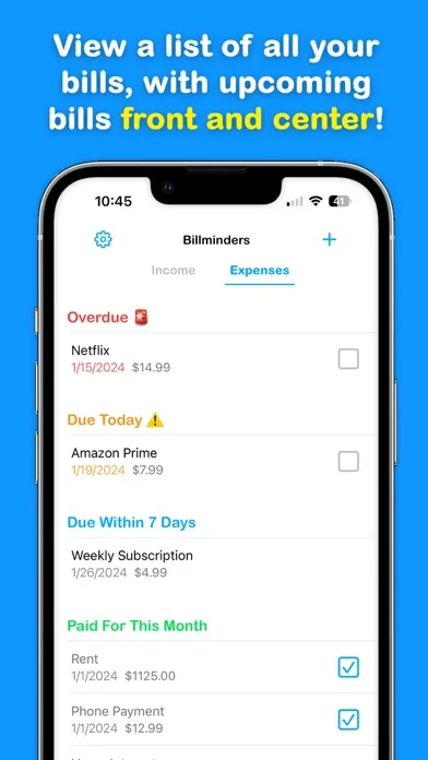 Скриншоты Billminders - Bill Tracker