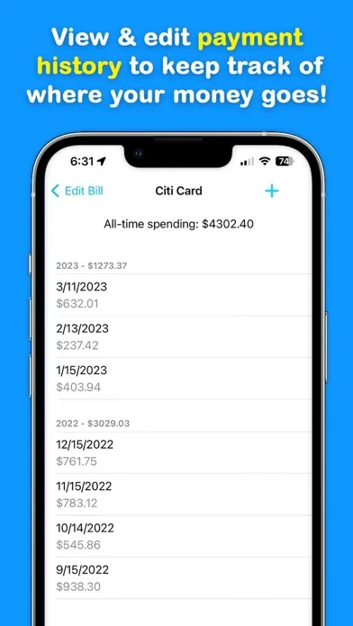 Скриншоты Billminders - Bill Tracker