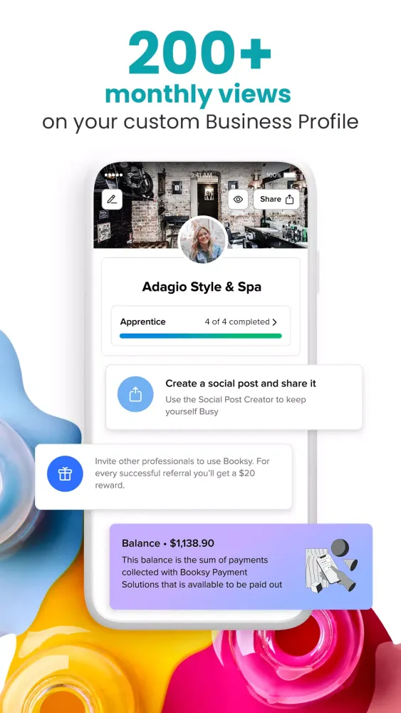 Screenshot di Booksy Biz