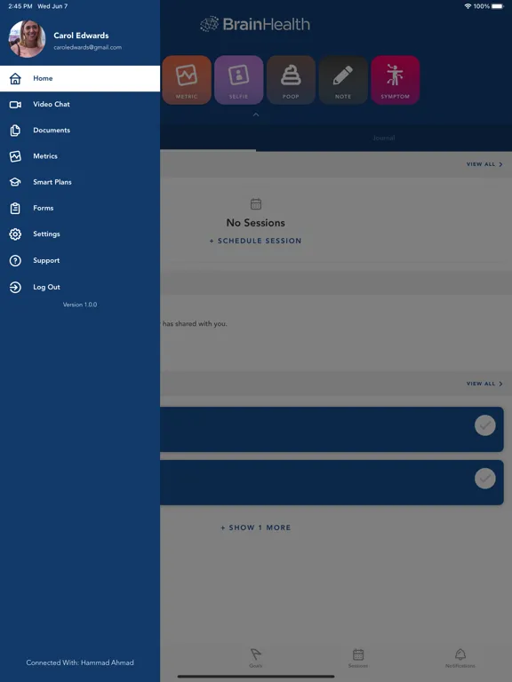 Captures d'écran de BrainHealth Member App iPad 
