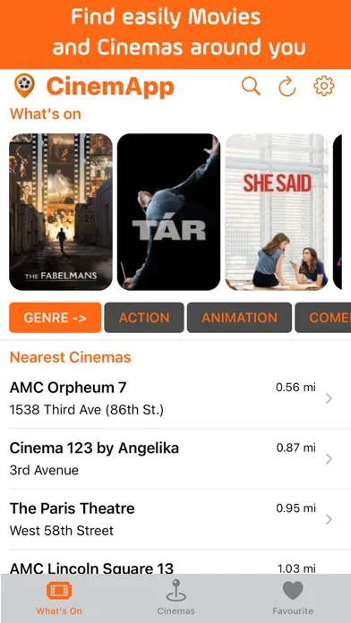 CinemApp Cinema & Showtimes应用截图
