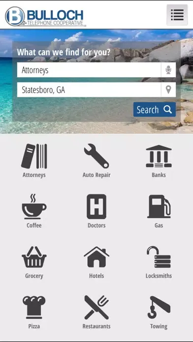 Tangkapan layar Bulloch Search Directory