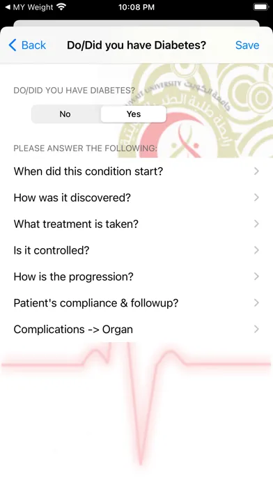 Captures d'écran de Hx Medical History Taking