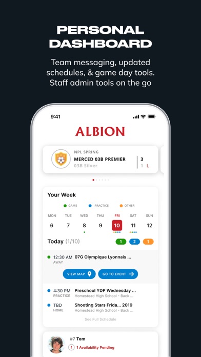 Zrzuty ekranu ALBION Connect