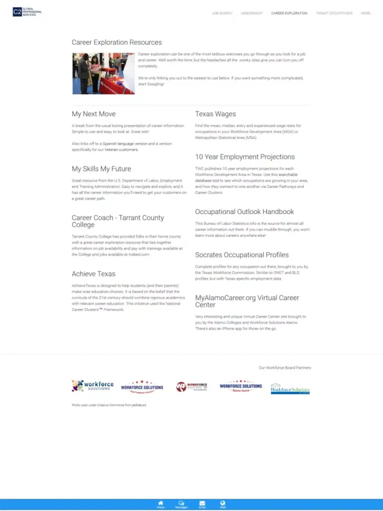 Скриншоты C2 Career Center iPad 