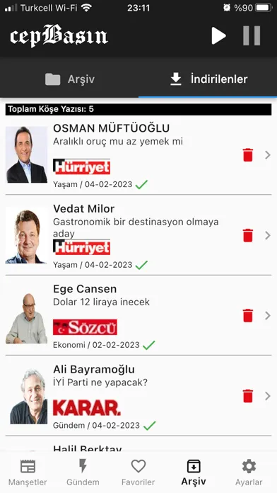 Captures d'écran de CepBasın