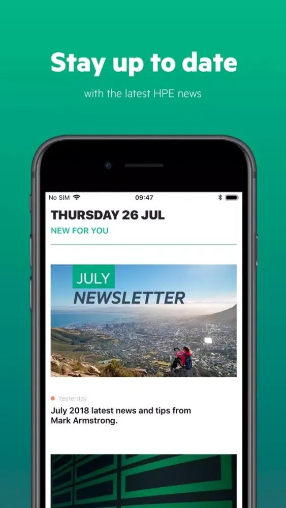 Captures d'écran de HPE Enable - news and training