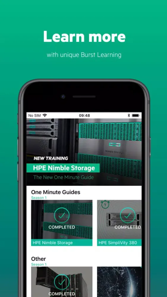 Captures d'écran de HPE Enable - news and training