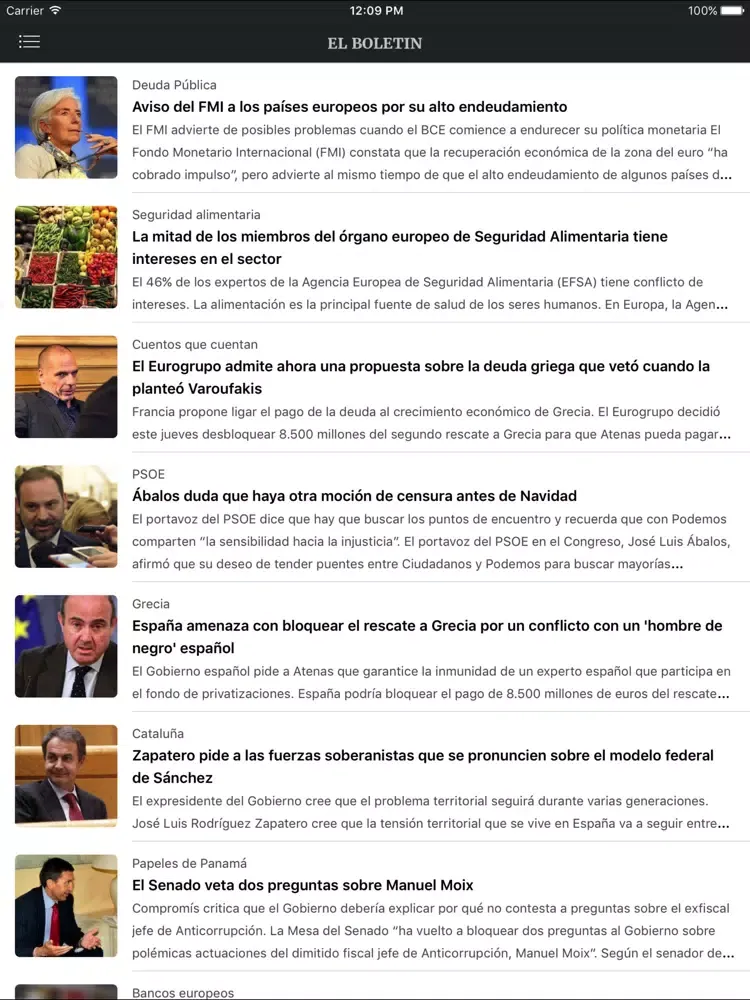 El Boletin iPad  Screenshots