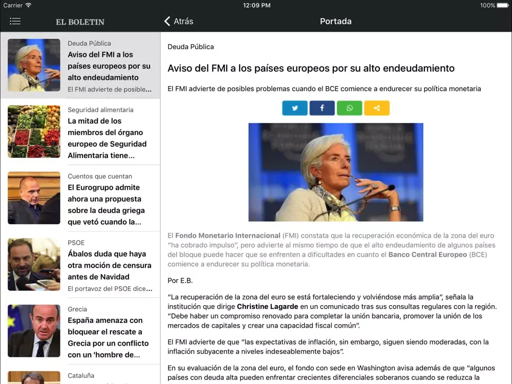 El Boletin iPad  Screenshots