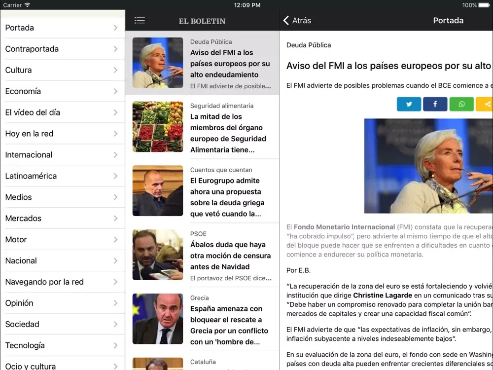 El Boletin iPad  Screenshots