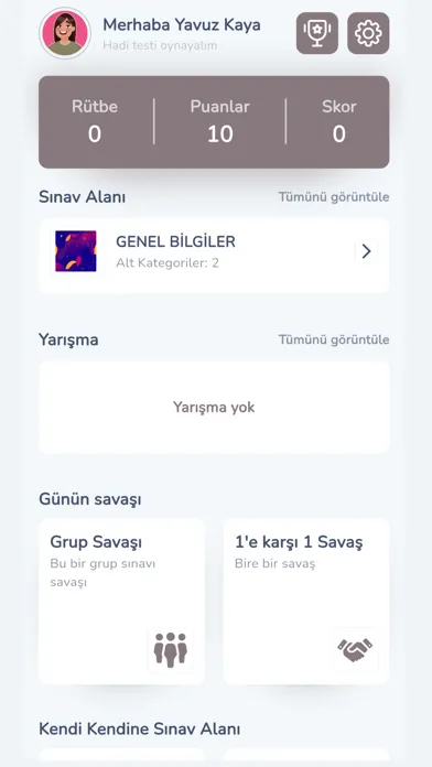 Screenshot di Tam Quiz