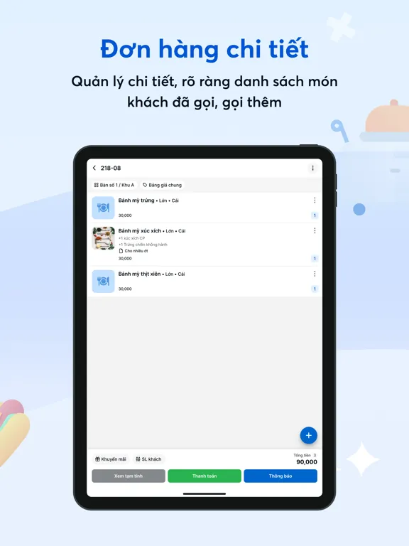 KiotViet Nhân viên Nhà hàng iPad  Screenshots