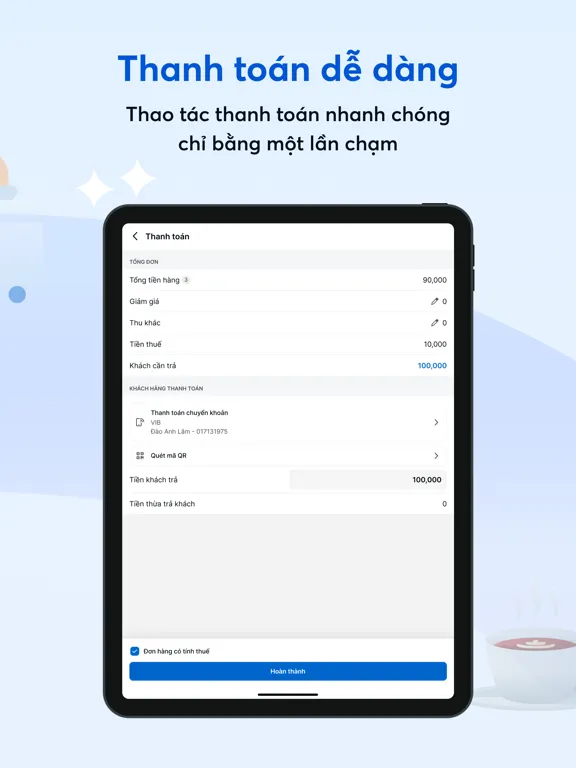 KiotViet Nhân viên Nhà hàng iPad  Screenshots