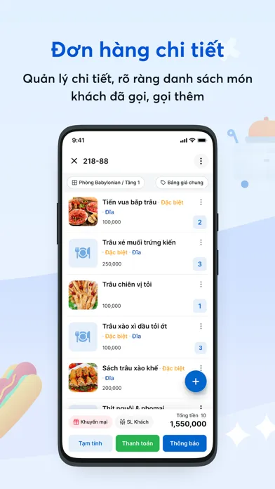 KiotViet Nhân viên Nhà hàng Screenshots
