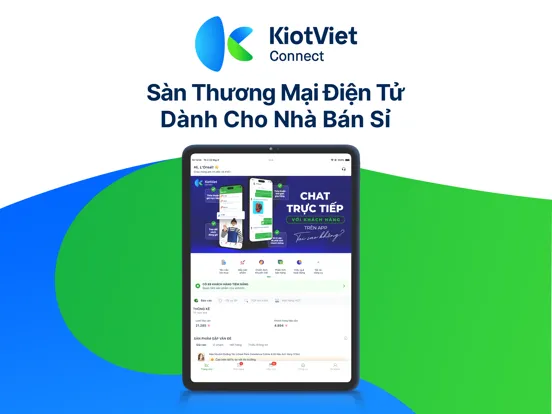 ภาพหน้าจอของ KiotViet Connect: Nhà bán sỉ iPad 